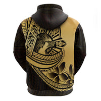 Philippines Eagle Sun Zip Hoodie Filipino Agila Polynesian Tattoo Gold Color LT14 - Polynesian Pride