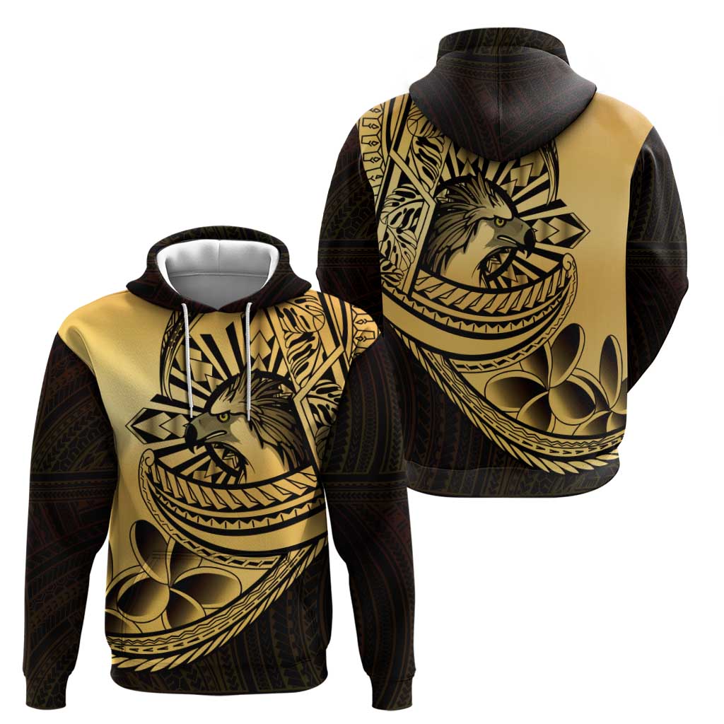 Philippines Eagle Sun Zip Hoodie Filipino Agila Polynesian Tattoo Gold Color LT14 - Polynesian Pride