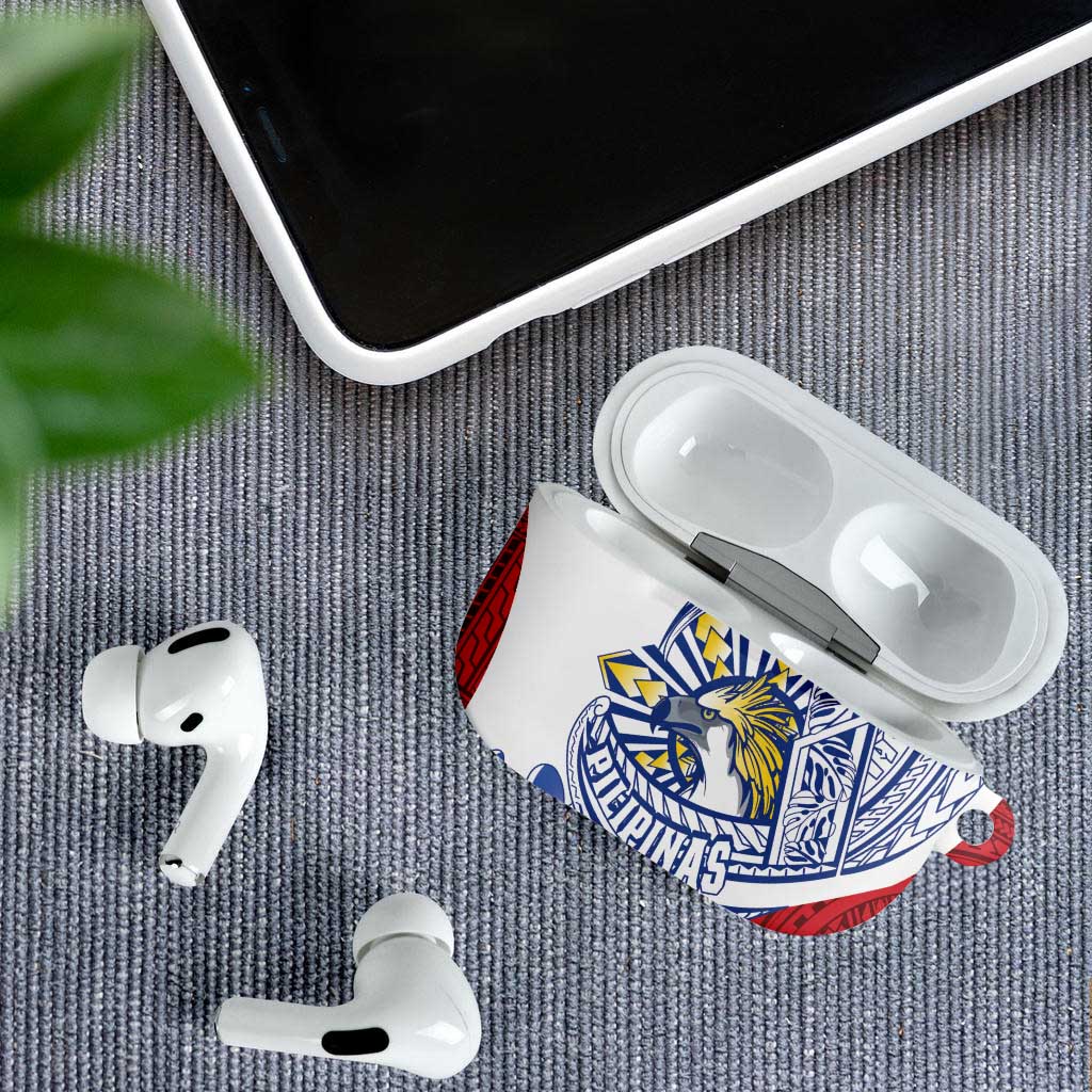 Philippines Eagle Sun AirPods Case Filipino Agila Polynesian Tattoo Flag Color
