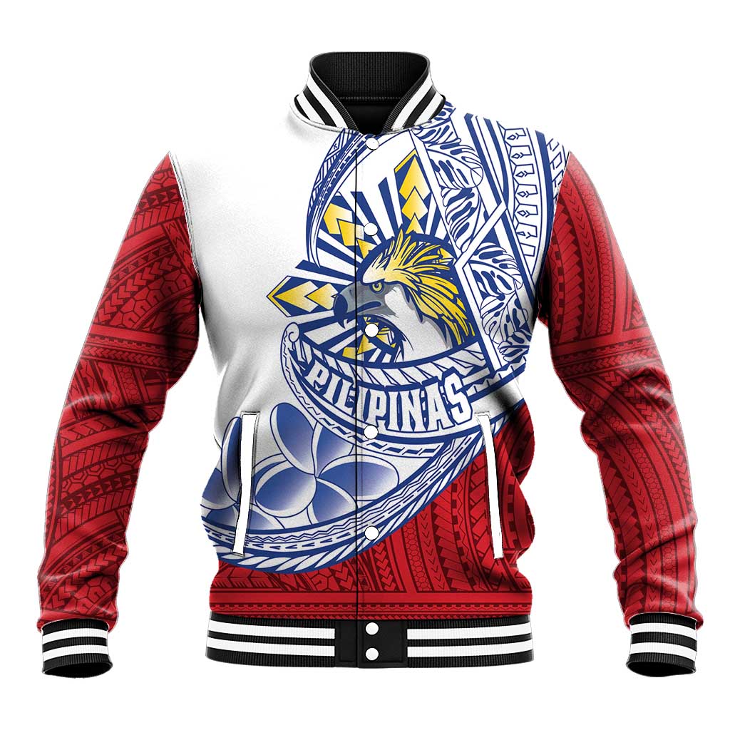 Philippines Eagle Sun Baseball Jacket Filipino Agila Polynesian Tattoo Flag Color LT14 Unisex Red - Polynesian Pride