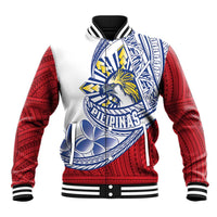 Philippines Eagle Sun Baseball Jacket Filipino Agila Polynesian Tattoo Flag Color LT14 Unisex Red - Polynesian Pride