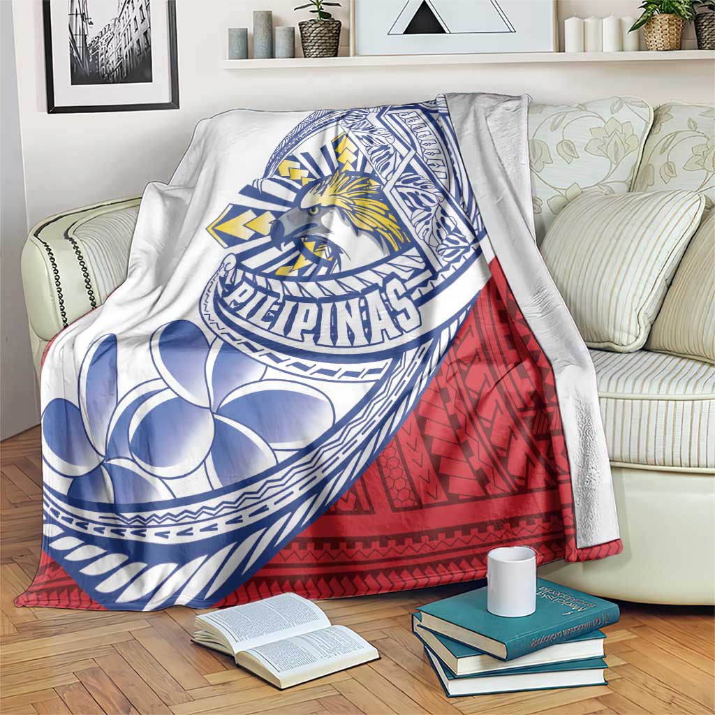 Philippines Eagle Sun Blanket Filipino Agila Polynesian Tattoo Flag Color LT14 Red - Polynesian Pride