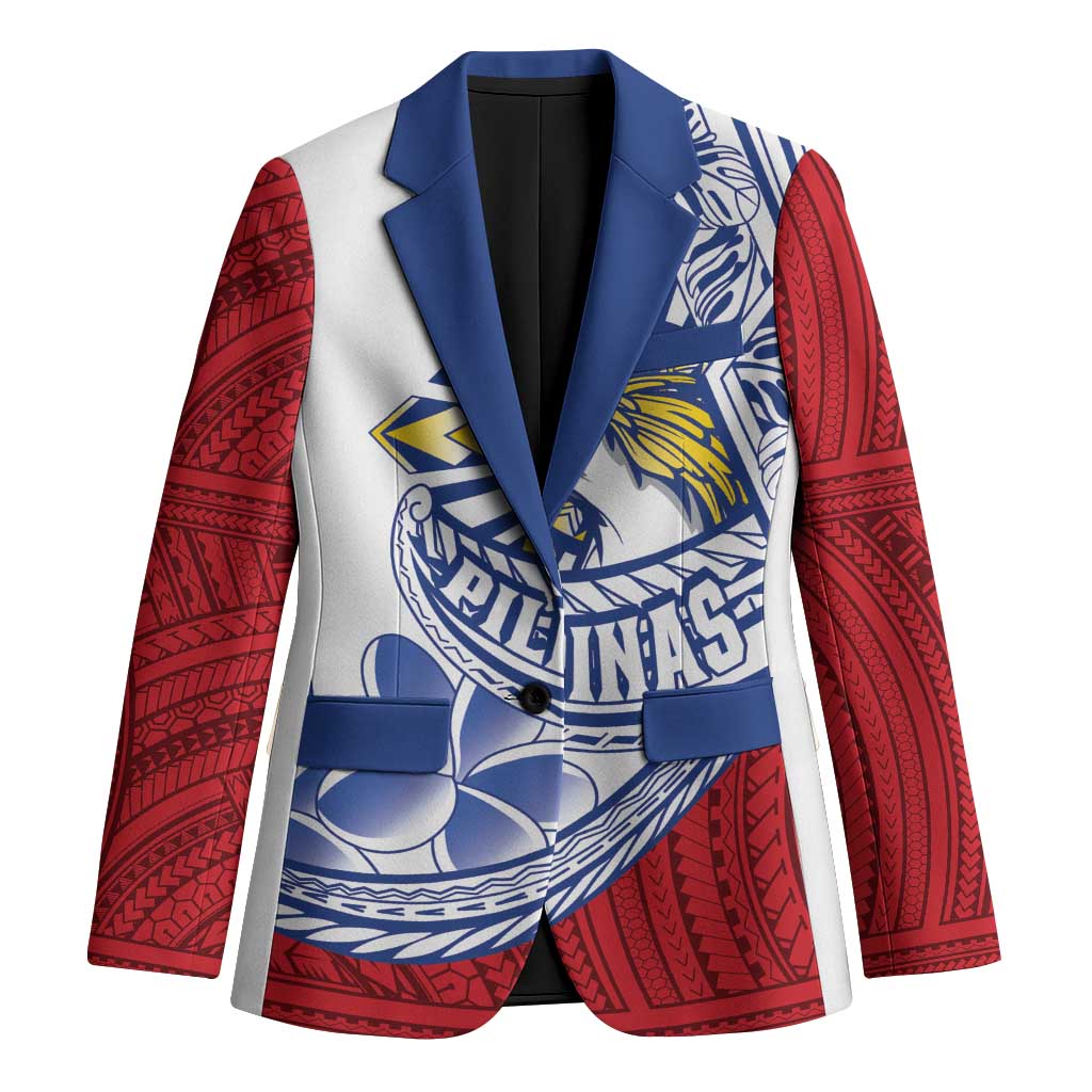 Philippines Eagle Sun Blazer Filipino Agila Polynesian Tattoo Flag Color LT14 Unisex Red - Polynesian Pride