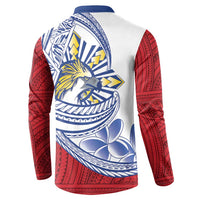 Philippines Eagle Sun Button Sweatshirt Filipino Agila Polynesian Tattoo Flag Color LT14 - Polynesian Pride