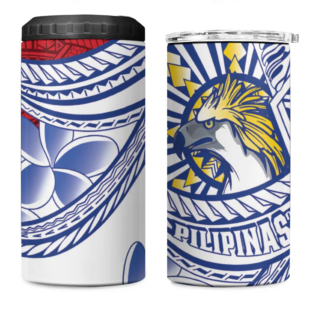 Philippines Eagle Sun 4 in 1 Can Cooler Tumbler Filipino Agila Polynesian Tattoo Flag Color LT14 One Size: 16 oz Red - Polynesian Pride
