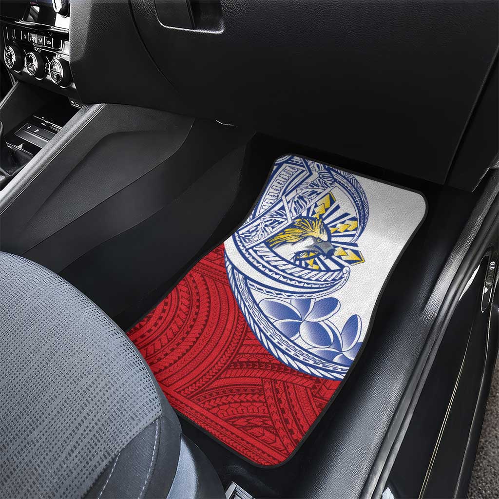 Philippines Eagle Sun Car Mats Filipino Agila Polynesian Tattoo Flag Color LT14 - Polynesian Pride