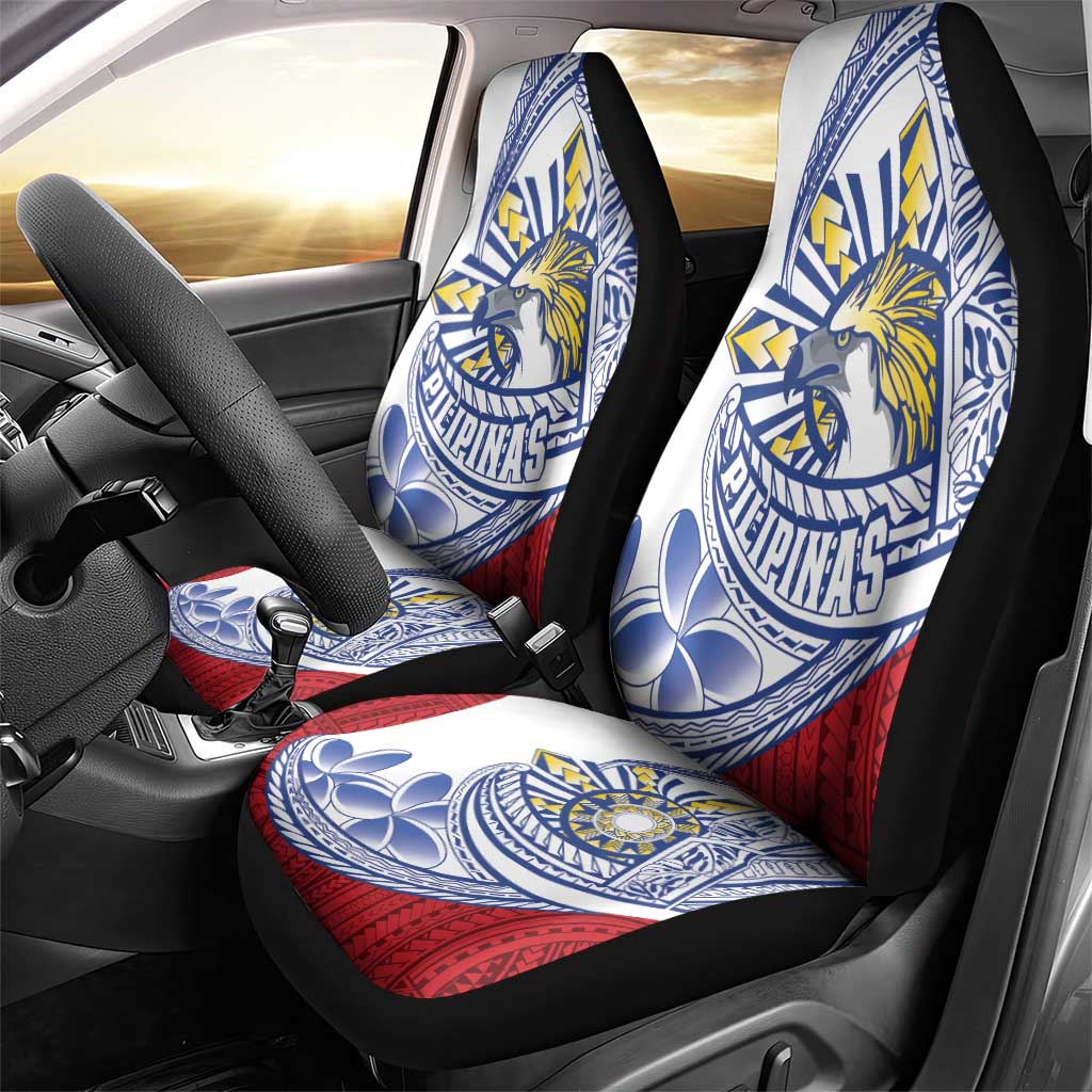 Philippines Eagle Sun Car Seat Cover Filipino Agila Polynesian Tattoo Flag Color LT14 - Polynesian Pride