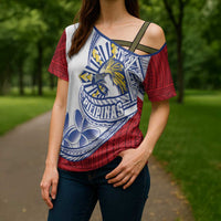 Philippines Eagle Sun Cross Shoulder Shirt Filipino Agila Polynesian Tattoo Flag Color