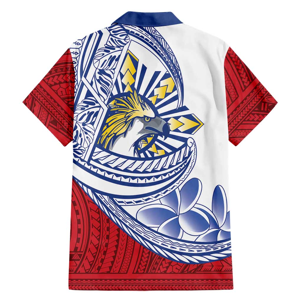 Philippines Eagle Sun Family Matching Long Sleeve Bodycon Dress and Hawaiian Shirt Filipino Agila Polynesian Tattoo Flag Color
