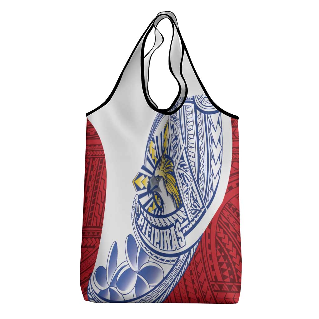 Philippines Eagle Sun Grocery Bag Filipino Agila Polynesian Tattoo Flag Color LT14 - Polynesian Pride
