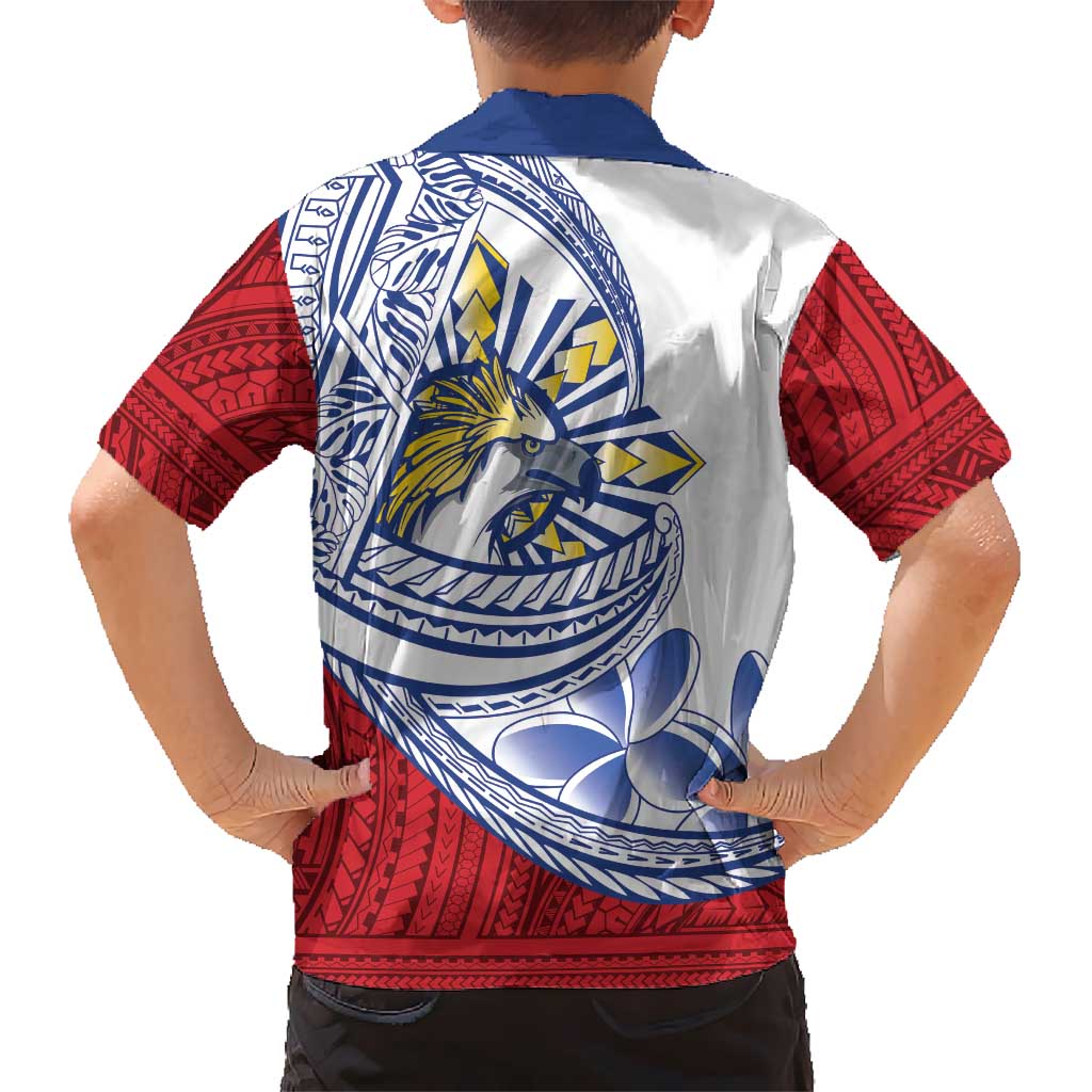 Philippines Eagle Sun Hawaiian Shirt Filipino Agila Polynesian Tattoo Flag Color