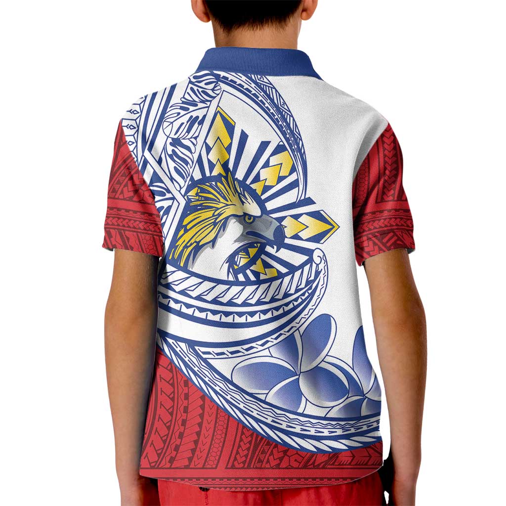 Philippines Eagle Sun Kid Polo Shirt Filipino Agila Polynesian Tattoo Flag Color LT14 - Polynesian Pride