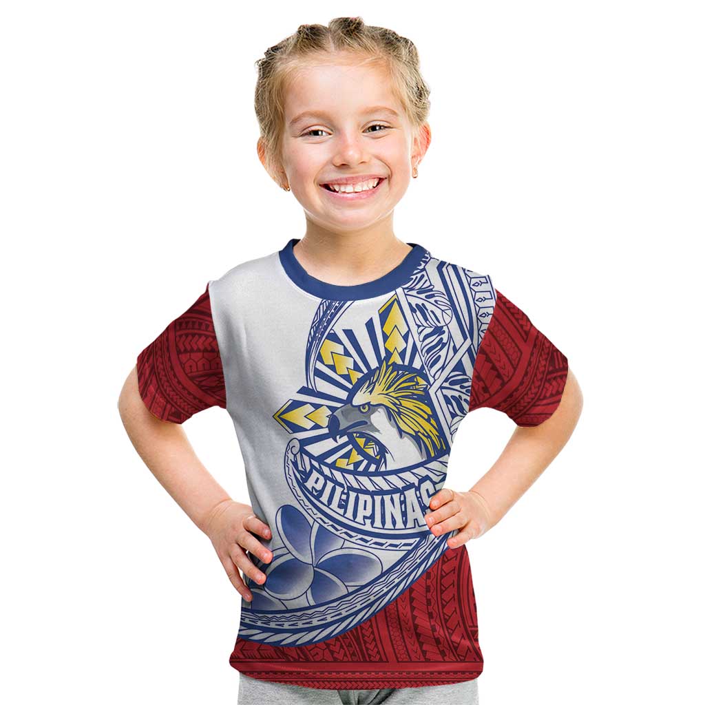 Philippines Eagle Sun Kid T Shirt Filipino Agila Polynesian Tattoo Flag Color LT14 Red - Polynesian Pride