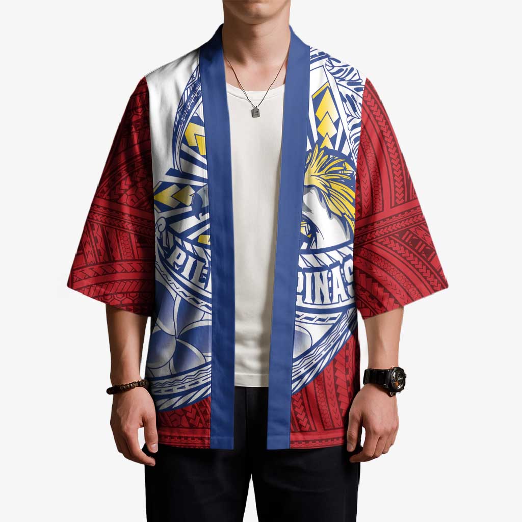 Philippines Eagle Sun Kimono Filipino Agila Polynesian Tattoo Flag Color LT14 - Polynesian Pride