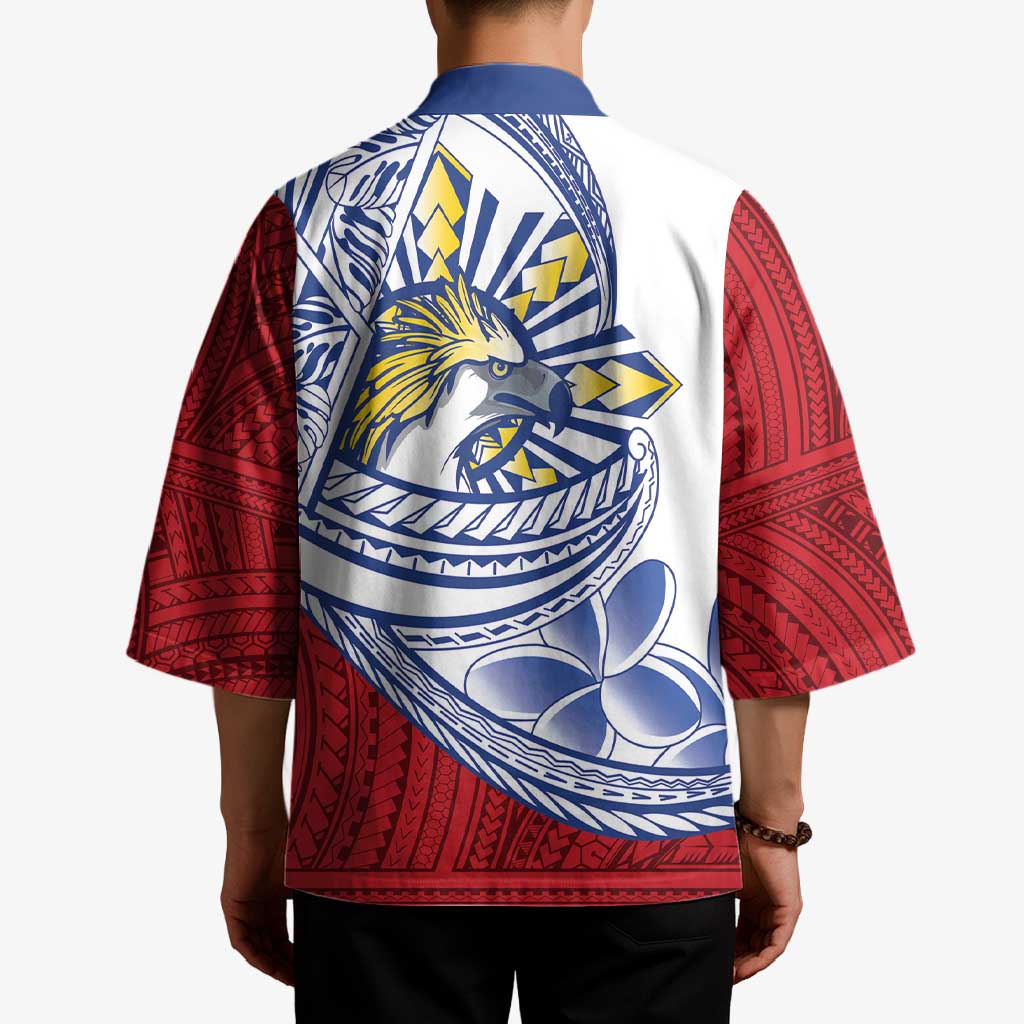 Philippines Eagle Sun Kimono Filipino Agila Polynesian Tattoo Flag Color LT14 - Polynesian Pride