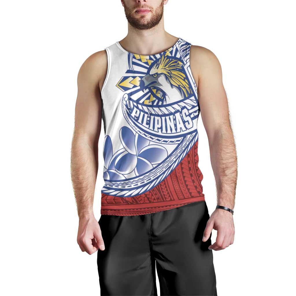 Philippines Eagle Sun Men Tank Top Filipino Agila Polynesian Tattoo Flag Color LT14 - Polynesian Pride