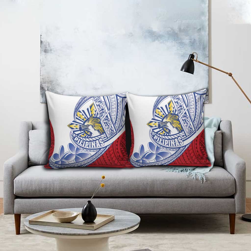 Philippines Eagle Sun Pillow Cover Filipino Agila Polynesian Tattoo Flag Color