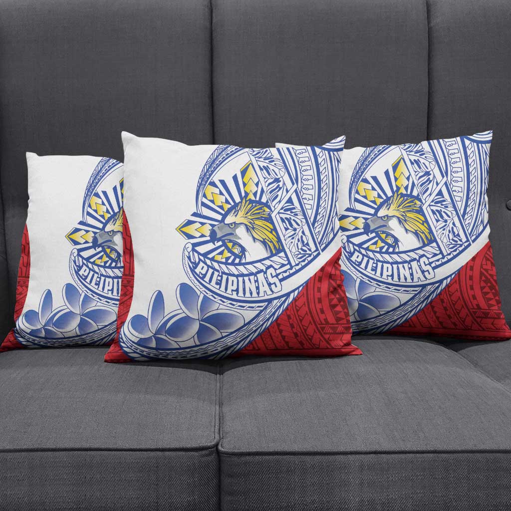 Philippines Eagle Sun Pillow Cover Filipino Agila Polynesian Tattoo Flag Color