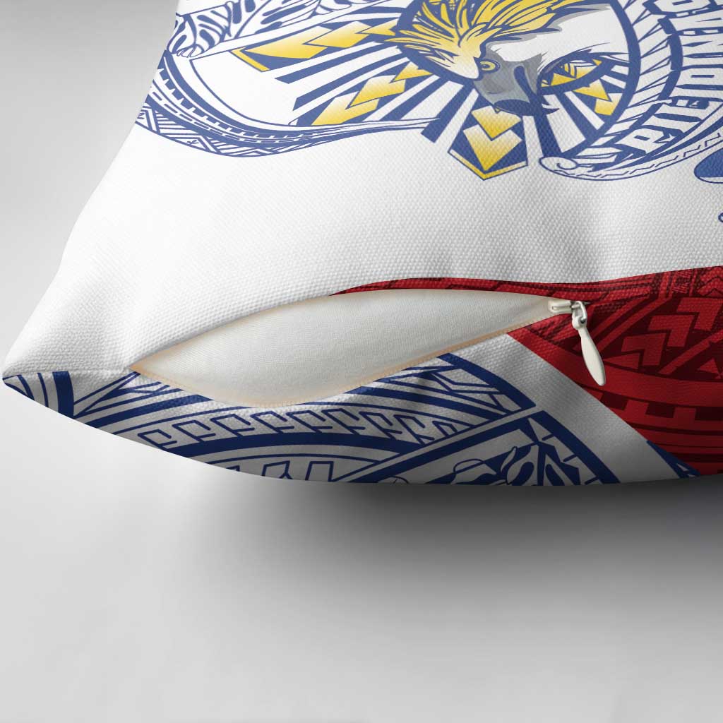Philippines Eagle Sun Pillow Cover Filipino Agila Polynesian Tattoo Flag Color
