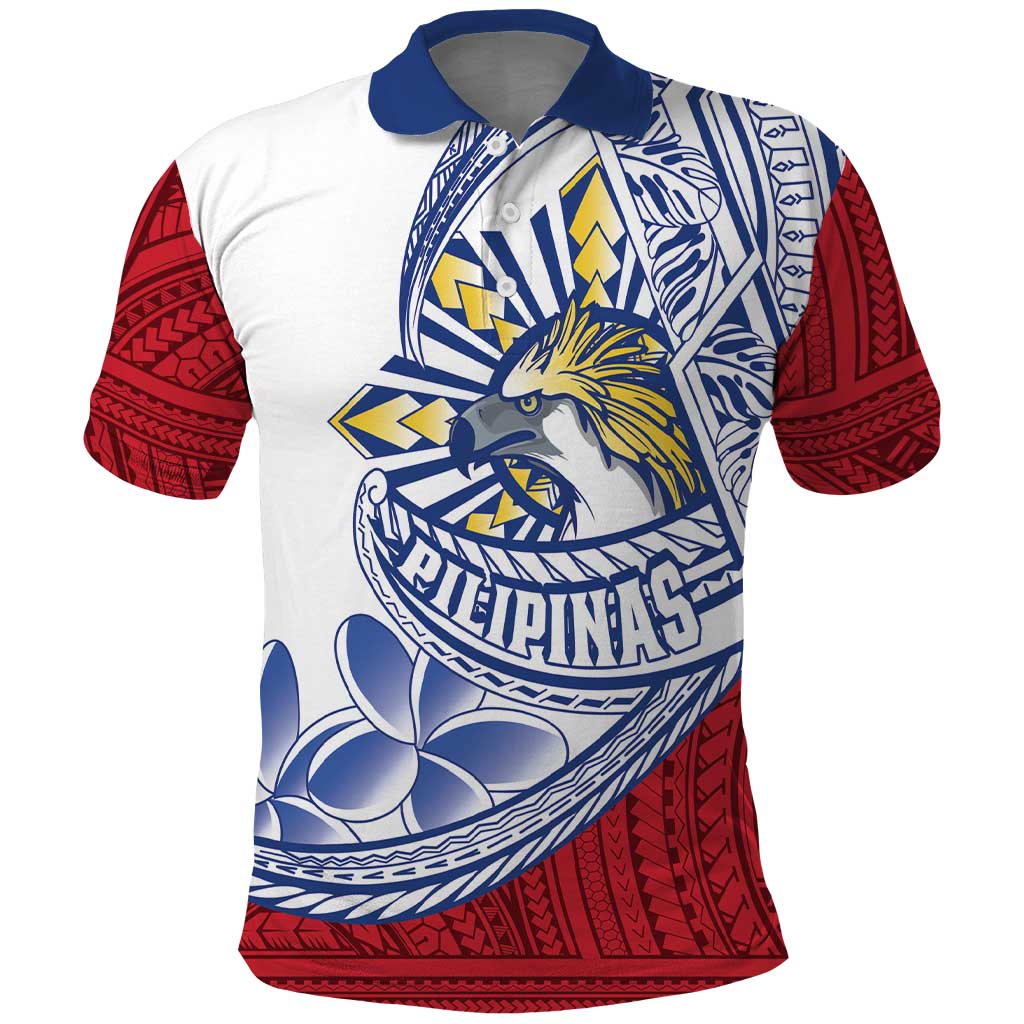 Philippines Eagle Sun Polo Shirt Filipino Agila Polynesian Tattoo Flag Color LT14 Red - Polynesian Pride