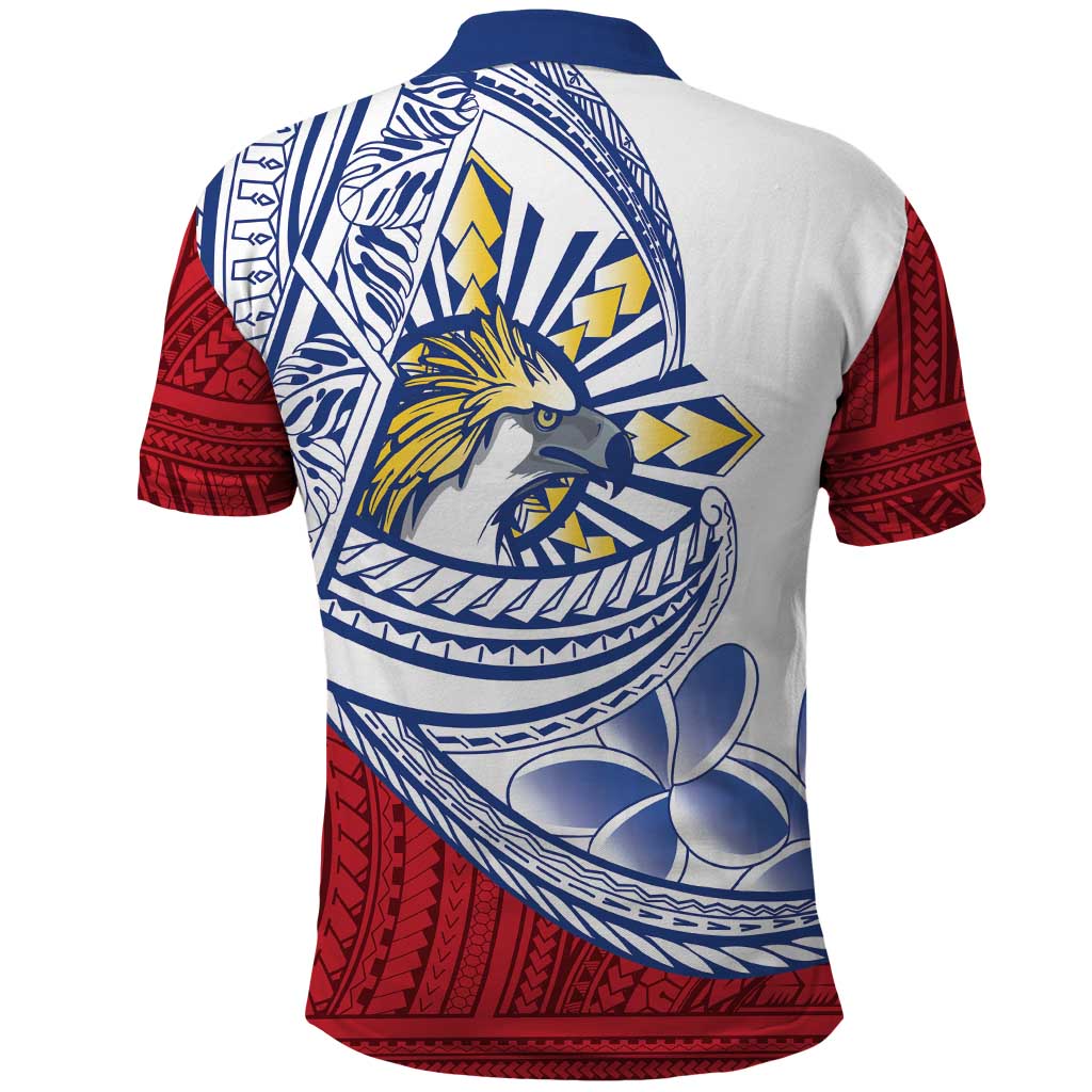 Philippines Eagle Sun Polo Shirt Filipino Agila Polynesian Tattoo Flag Color LT14 - Polynesian Pride