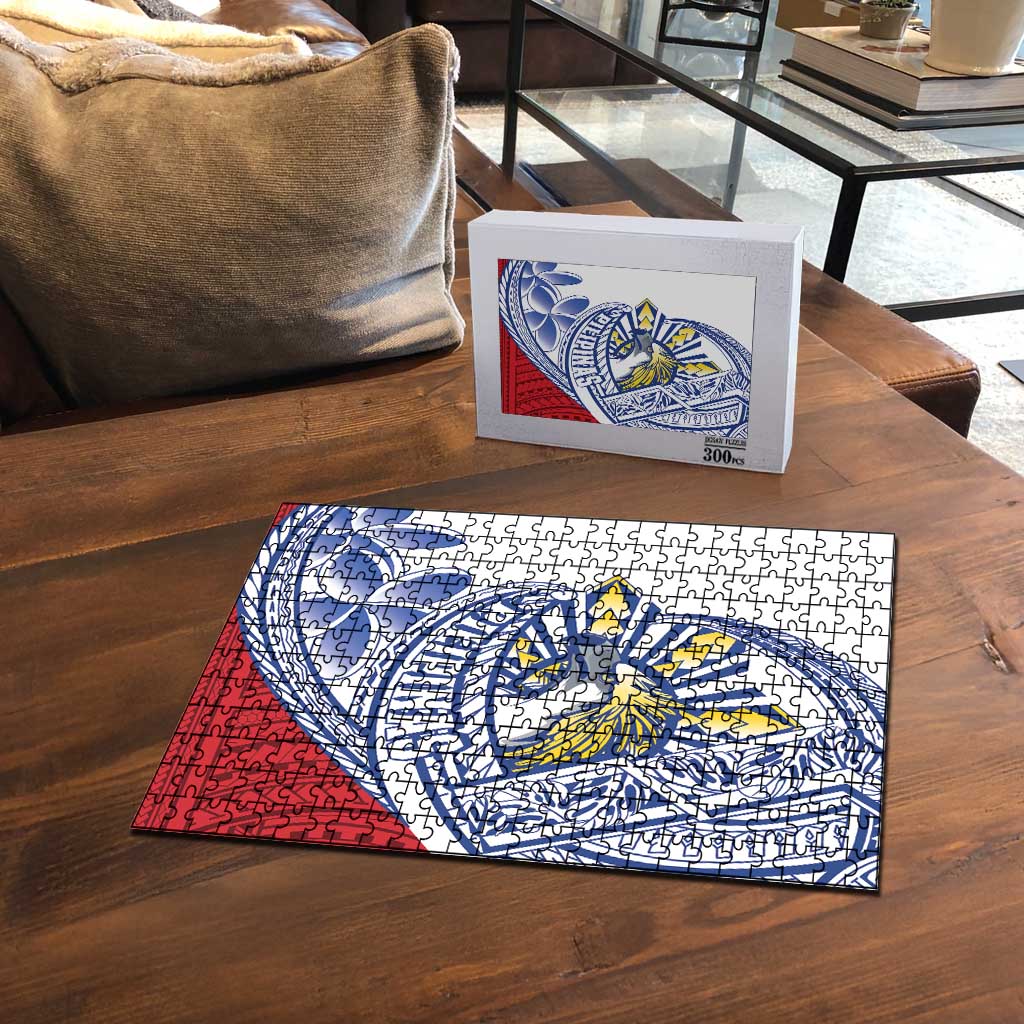 Philippines Eagle Sun Puzzle Filipino Agila Polynesian Tattoo Flag Color LT14 - Polynesian Pride