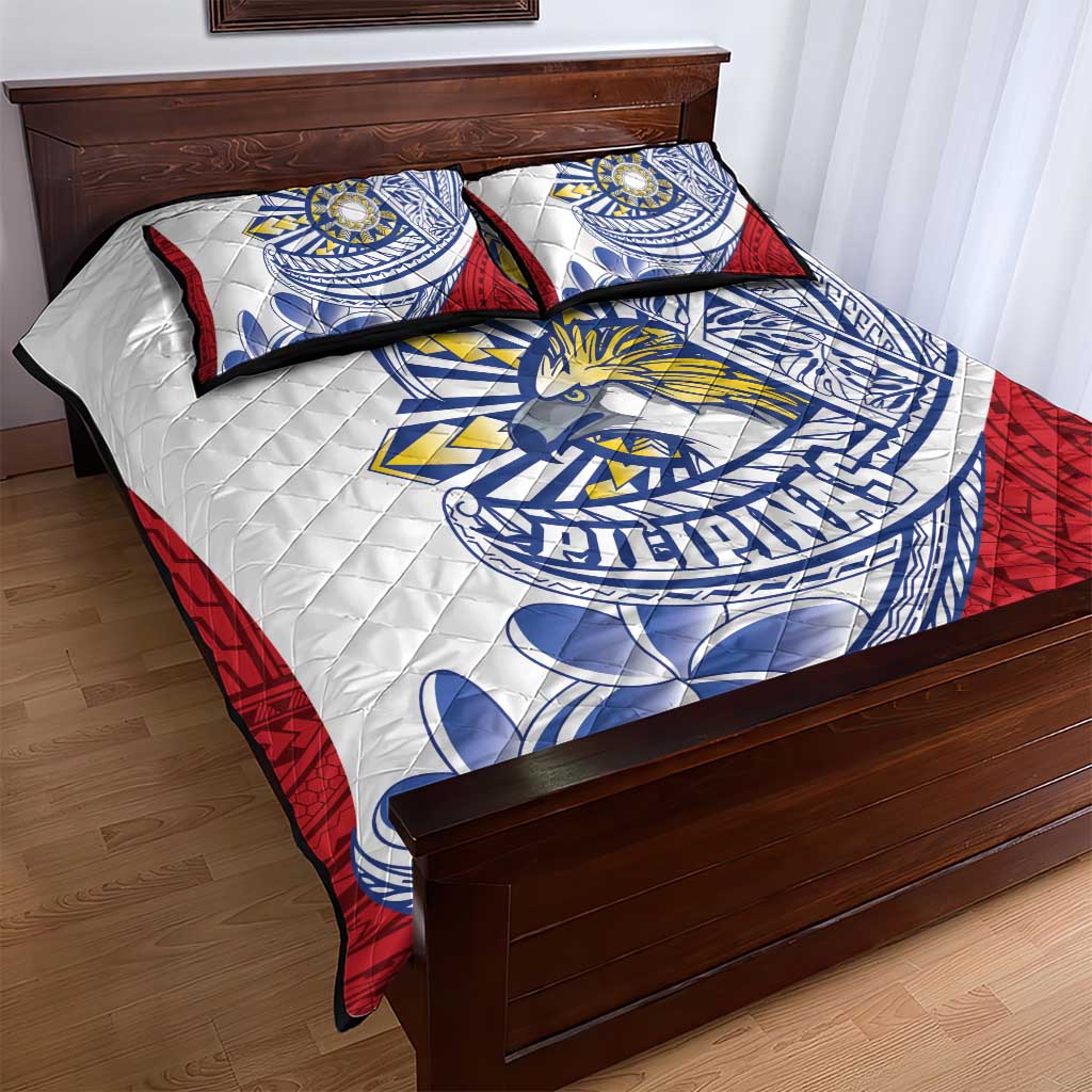 Philippines Eagle Sun Quilt Bed Set Filipino Agila Polynesian Tattoo Flag Color LT14 - Polynesian Pride