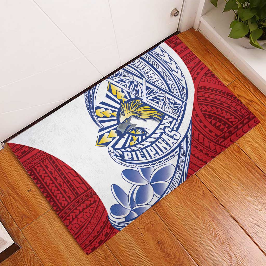 Philippines Eagle Sun Rubber Doormat Filipino Agila Polynesian Tattoo Flag Color LT14 - Polynesian Pride