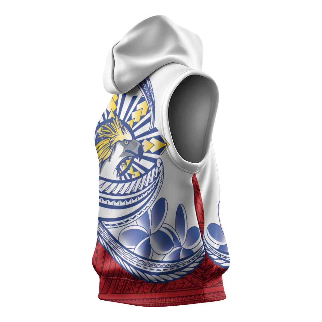 Philippines Eagle Sun Sleeveless Hoodie Filipino Agila Polynesian Tattoo Flag Color LT14 - Polynesian Pride