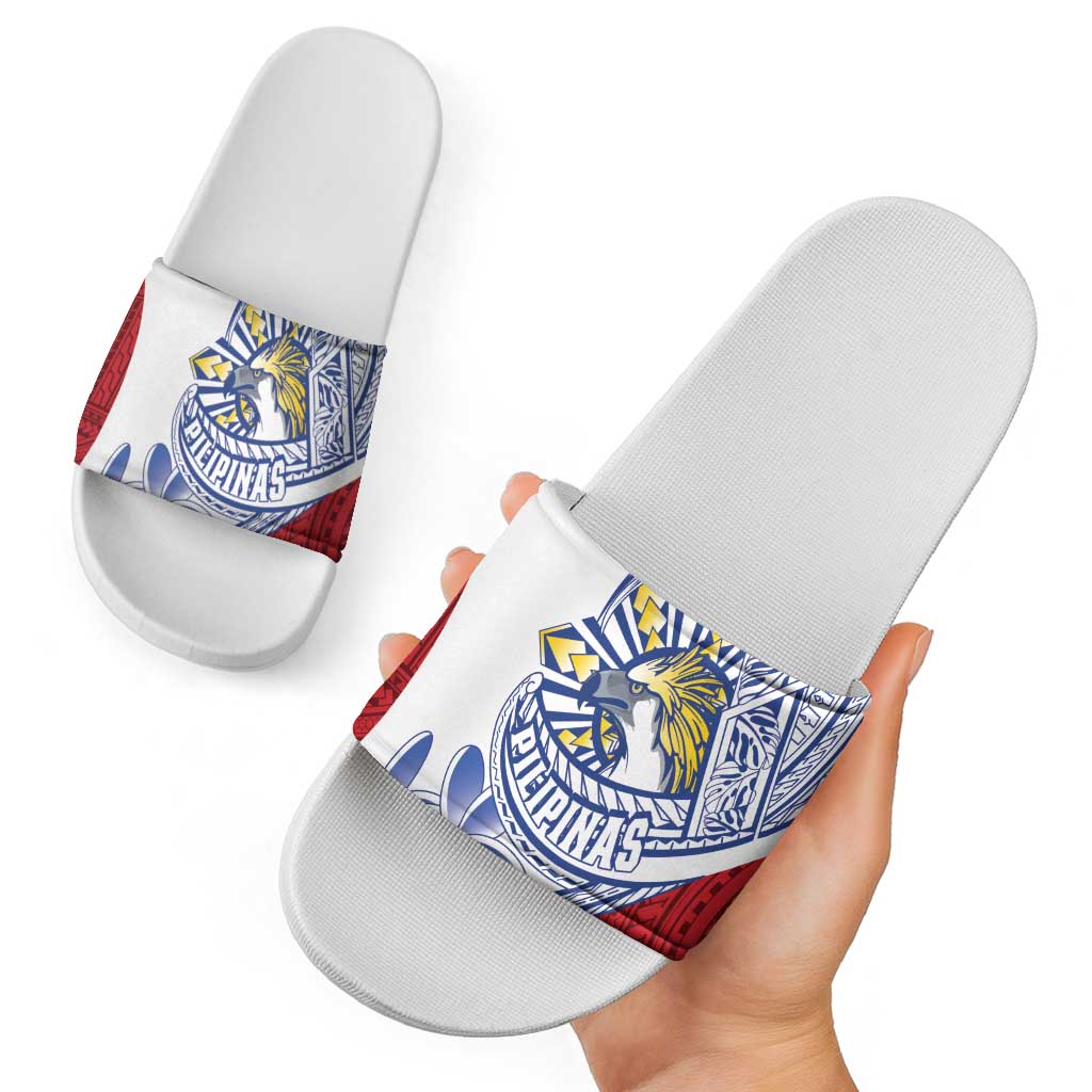 Philippines Eagle Sun Slide Sandals Filipino Agila Polynesian Tattoo Flag Color LT14 - Polynesian Pride