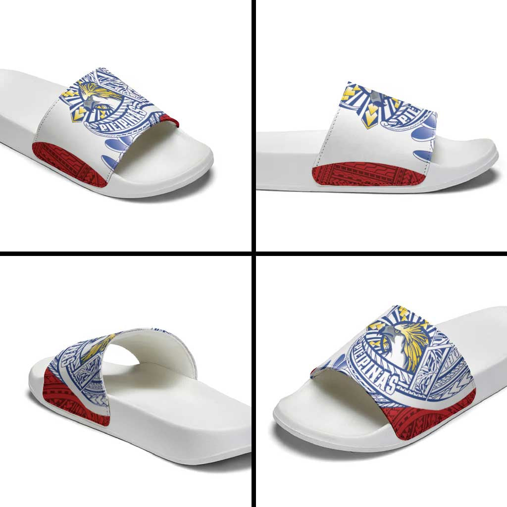 Philippines Eagle Sun Slide Sandals Filipino Agila Polynesian Tattoo Flag Color LT14 - Polynesian Pride