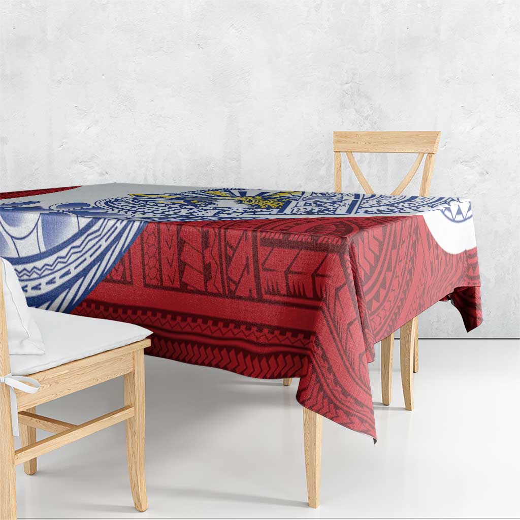 Philippines Eagle Sun Tablecloth Filipino Agila Polynesian Tattoo Flag Color LT14 - Polynesian Pride