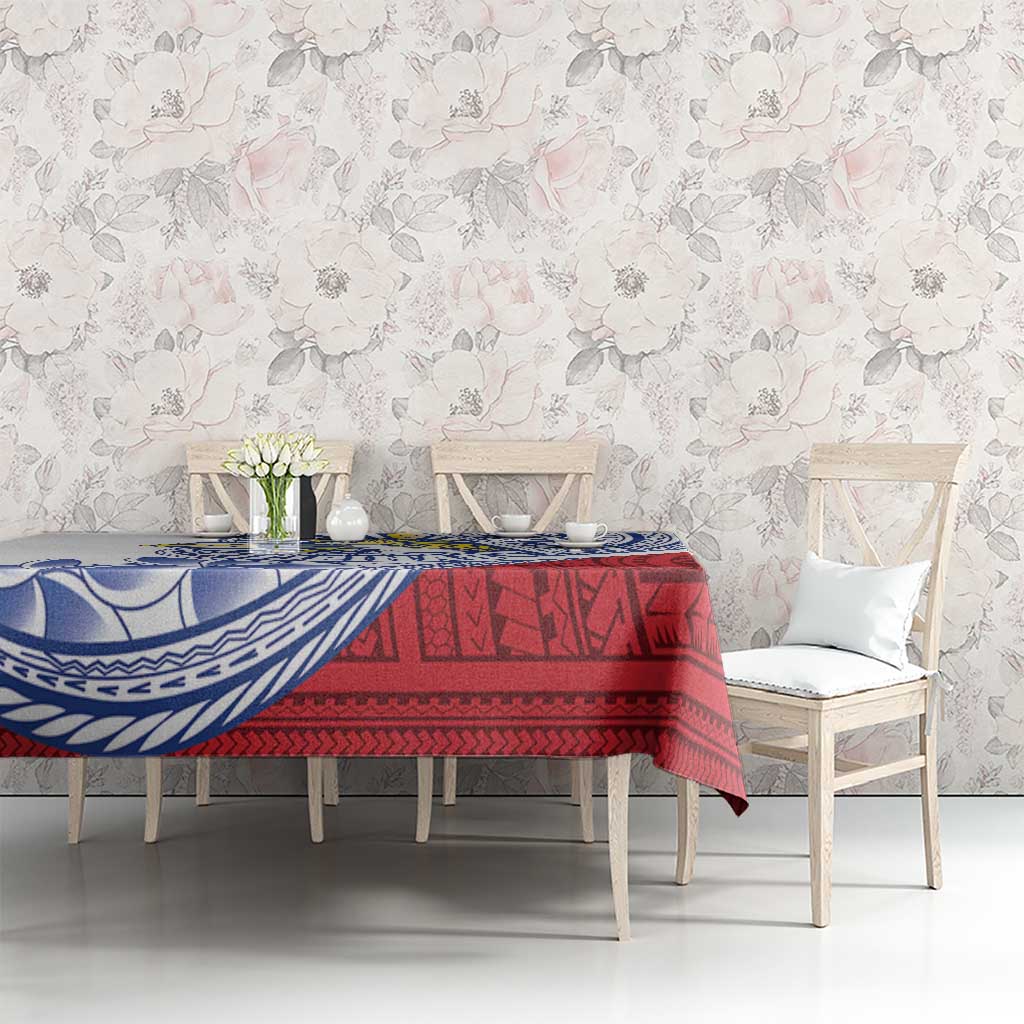 Philippines Eagle Sun Tablecloth Filipino Agila Polynesian Tattoo Flag Color LT14 - Polynesian Pride