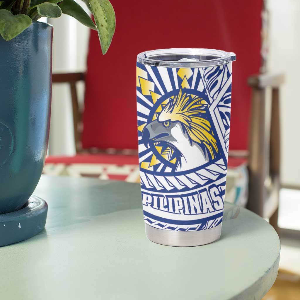 Philippines Eagle Sun Tumbler Cup Filipino Agila Polynesian Tattoo Flag Color LT14 - Polynesian Pride