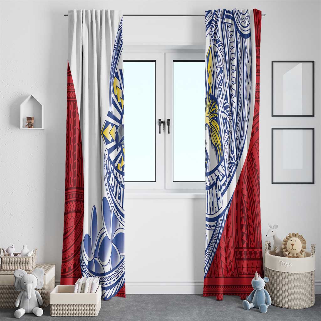Philippines Eagle Sun Window Curtain Filipino Agila Polynesian Tattoo Flag Color LT14 - Polynesian Pride