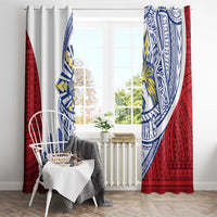 Philippines Eagle Sun Window Curtain Filipino Agila Polynesian Tattoo Flag Color LT14 - Polynesian Pride
