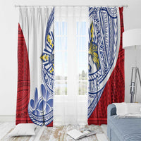 Philippines Eagle Sun Window Curtain Filipino Agila Polynesian Tattoo Flag Color LT14 - Polynesian Pride