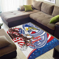 Filipino American History Month Area Rug Philippines Agila USA Eagle Mix Flag LT14 - Polynesian Pride
