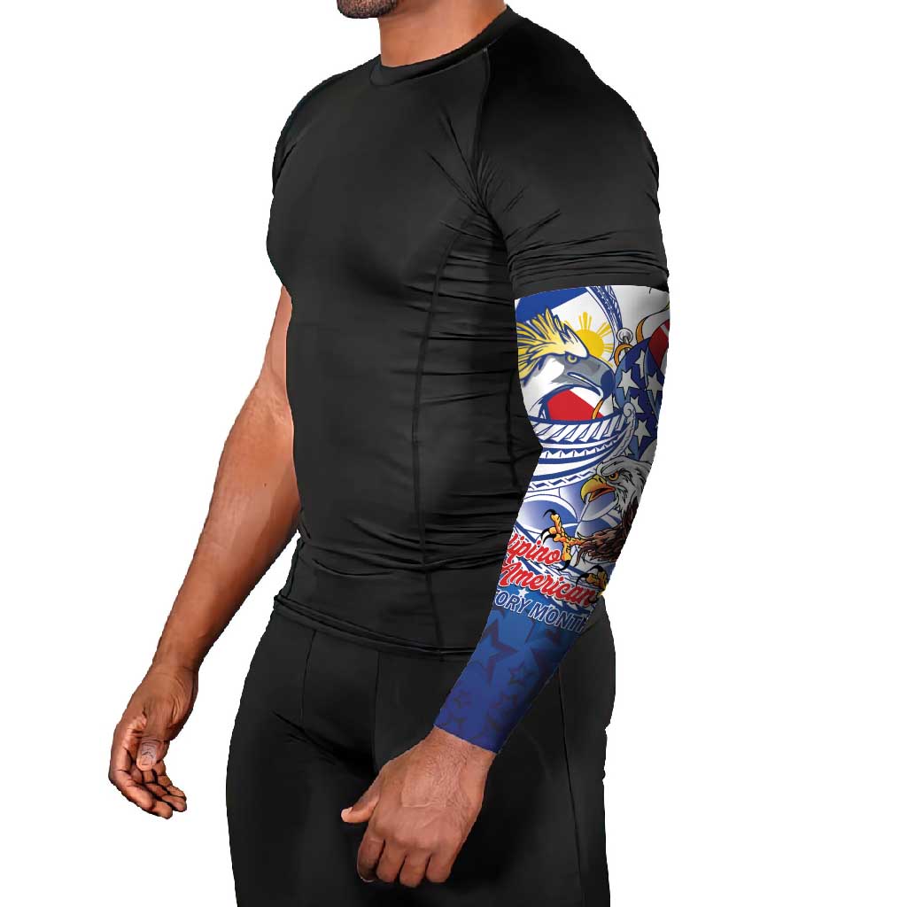 Filipino American History Month Arm Sleeves Philippines Agila USA Eagle Mix Flag LT14 - Polynesian Pride