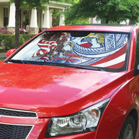Filipino American History Month Auto Sun Shade Philippines Agila USA Eagle Mix Flag LT14 - Polynesian Pride