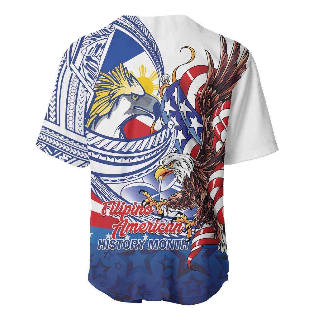 Filipino American History Month Baseball Jersey Philippines Agila USA Eagle Mix Flag