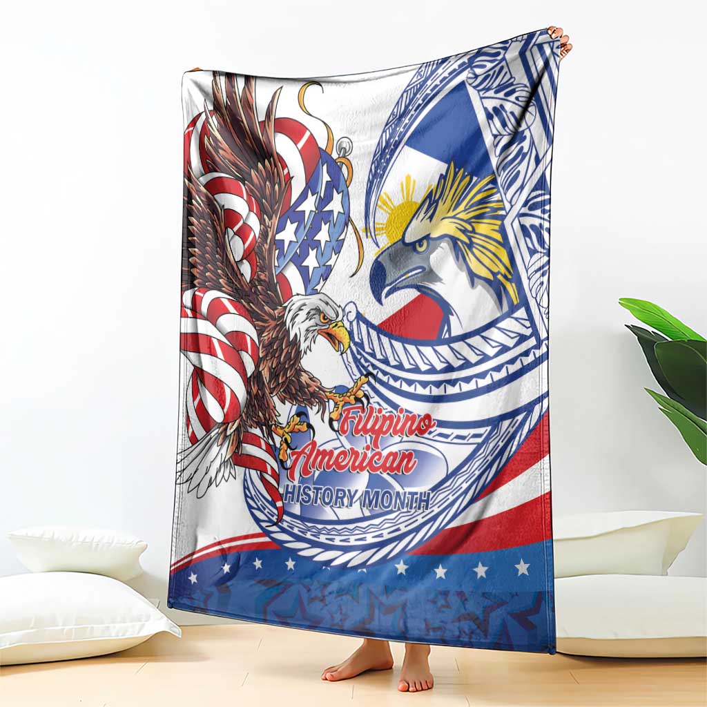Filipino American History Month Blanket Philippines Agila USA Eagle Mix Flag LT14 - Polynesian Pride
