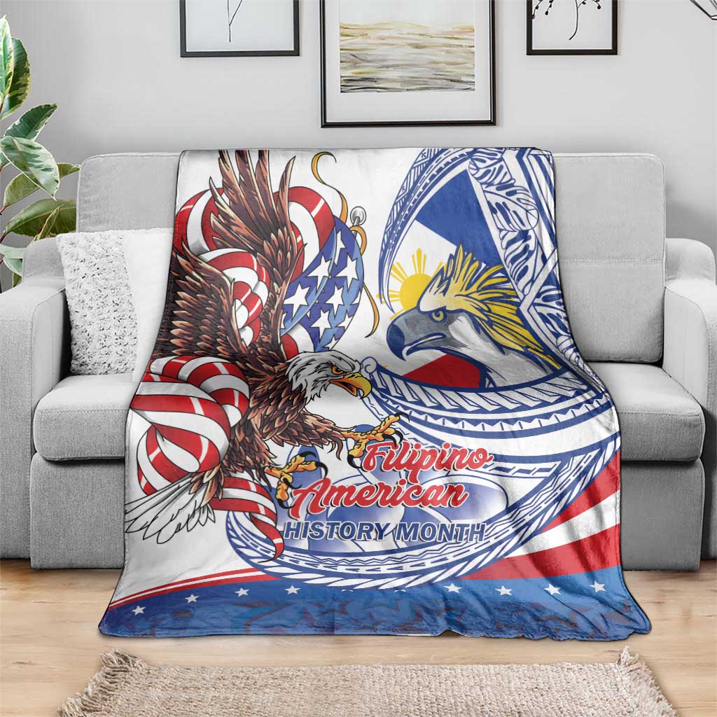 Filipino American History Month Blanket Philippines Agila USA Eagle Mix Flag LT14 - Polynesian Pride