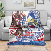 Filipino American History Month Blanket Philippines Agila USA Eagle Mix Flag LT14 - Polynesian Pride