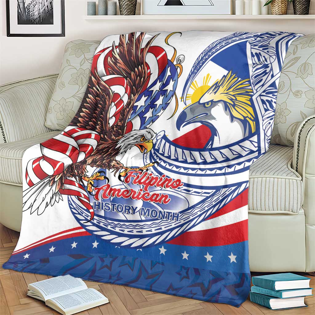 Filipino American History Month Blanket Philippines Agila USA Eagle Mix Flag LT14 - Polynesian Pride