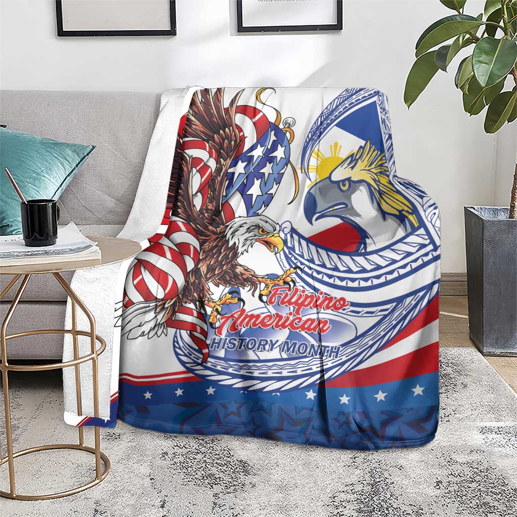 Filipino American History Month Blanket Philippines Agila USA Eagle Mix Flag LT14 - Polynesian Pride