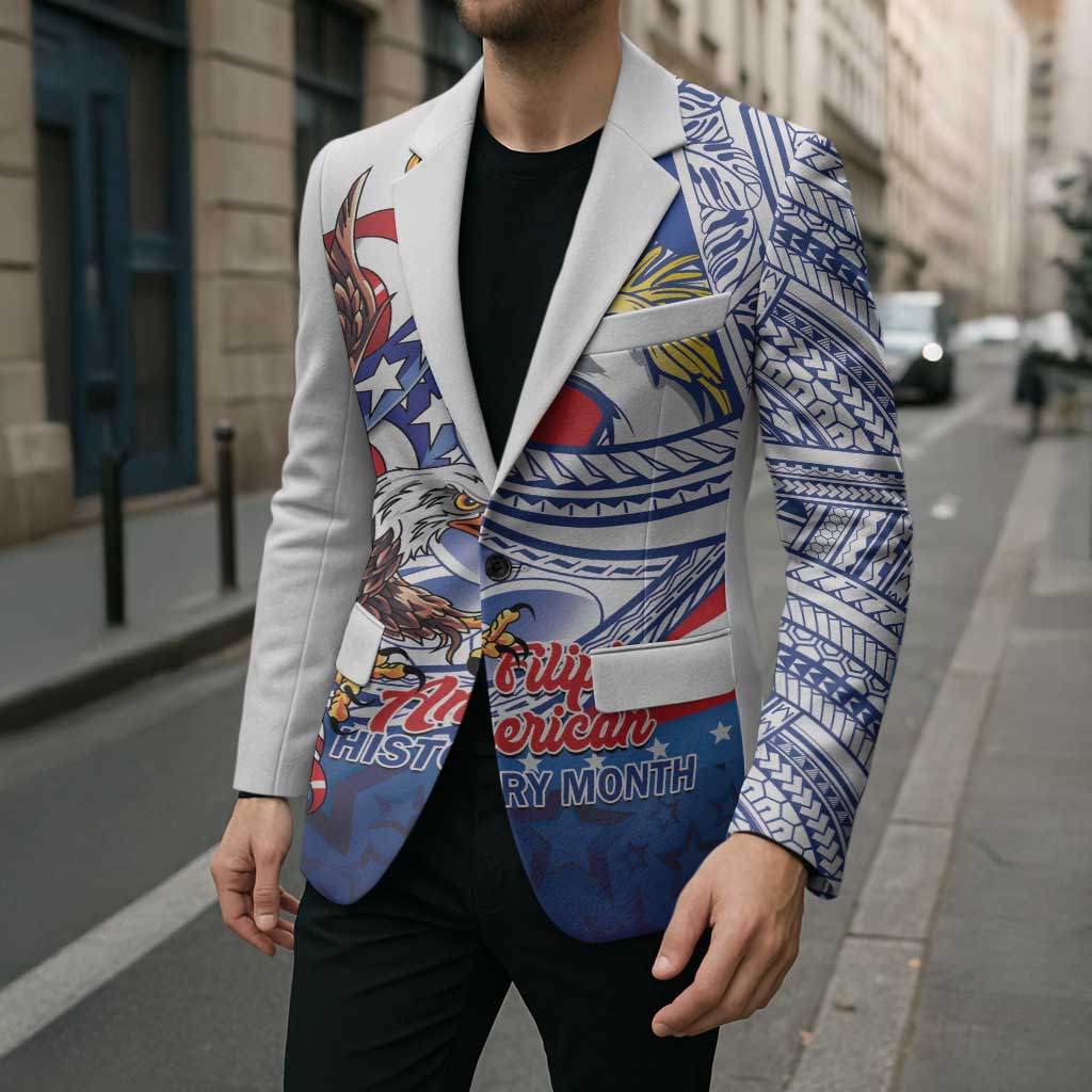 Filipino American History Month Blazer Philippines Agila USA Eagle Mix Flag LT14 - Polynesian Pride