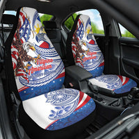 Filipino American History Month Car Seat Cover Philippines Agila USA Eagle Mix Flag LT14 One Size Blue - Polynesian Pride