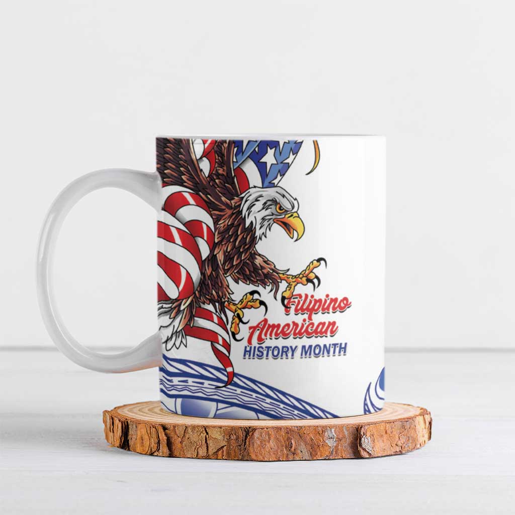 Filipino American History Month Ceramic Mug Philippines Agila USA Eagle Mix Flag