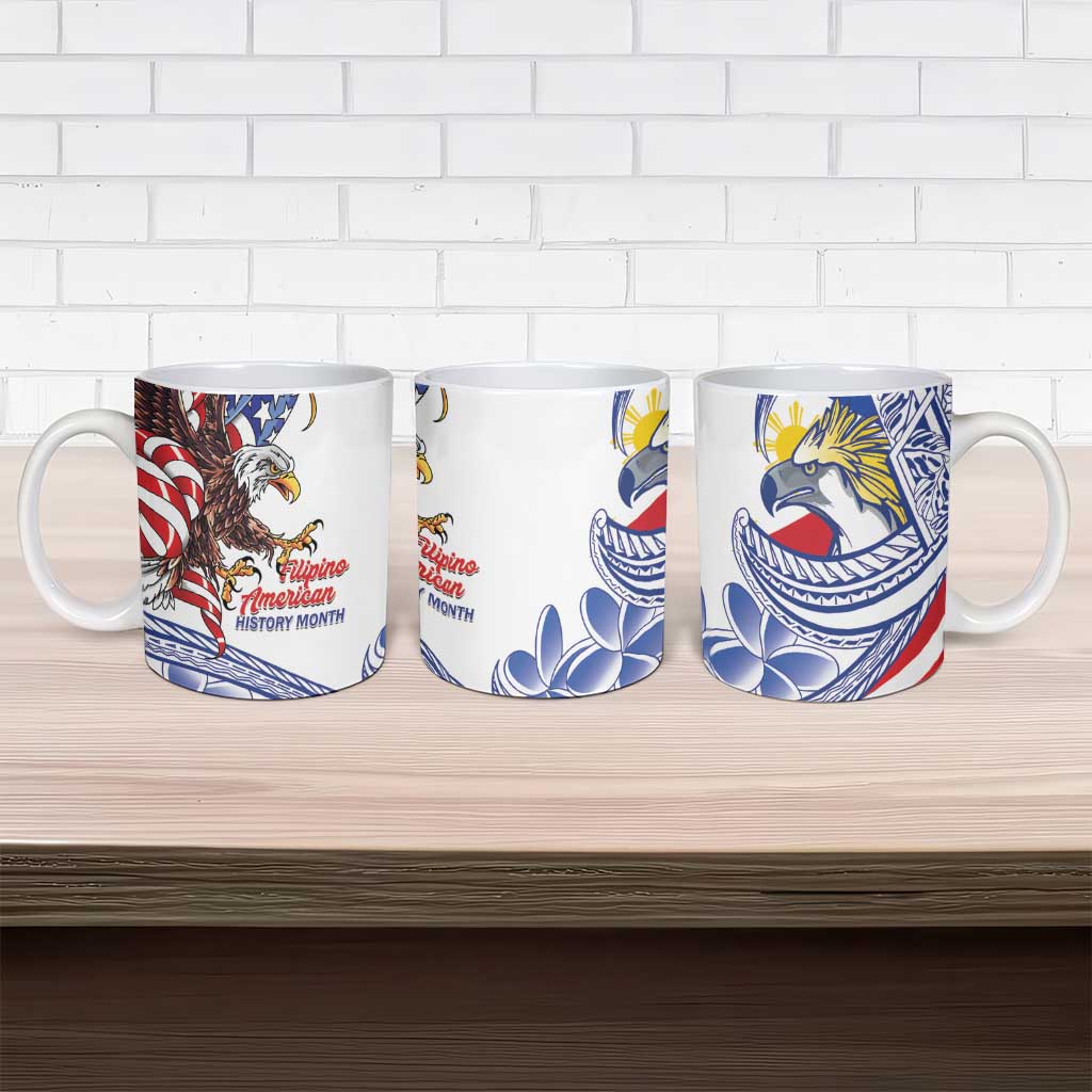 Filipino American History Month Ceramic Mug Philippines Agila USA Eagle Mix Flag
